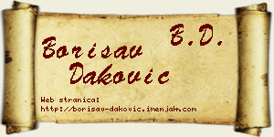 Borisav Daković vizit kartica